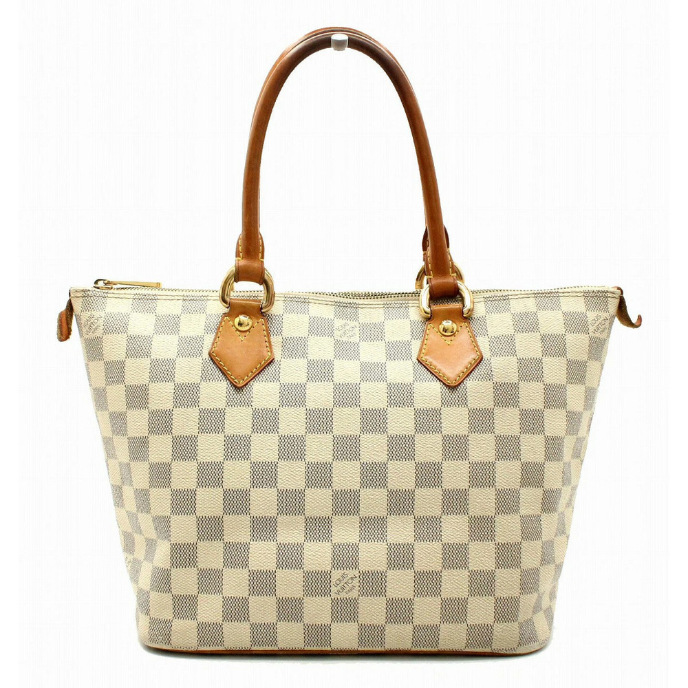 Louis VUITTON Damier Azur White Saleya Handbag Tote Bag Shoulder